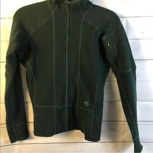Mountain Hardware Full Zip Fitted Fleece Green